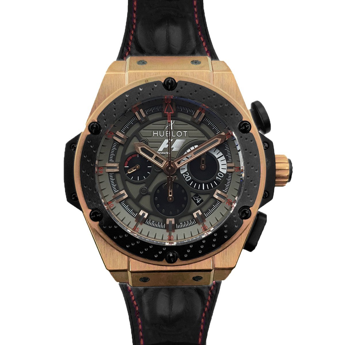 King Power F1 Grey Dial Chronograph in Rose Gold